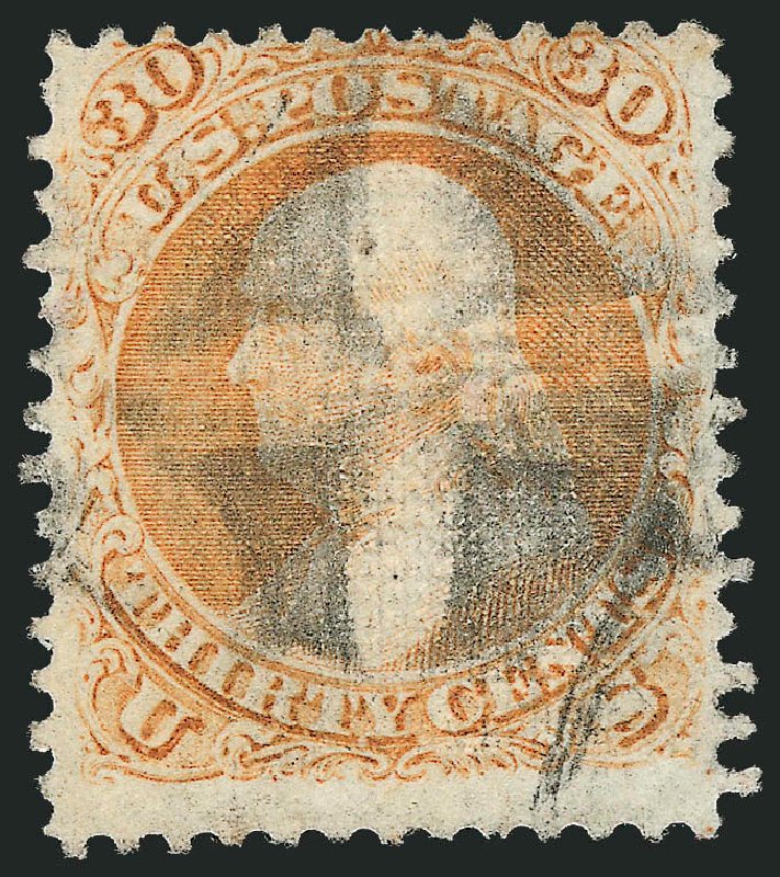 US Stamps Prices Scott Cat. # 100: 30c 1868 Franklin Grill. Robert Siegel Auction Galleries, Sep 2010, Sale 993, Lot 511