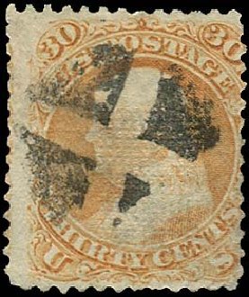 Prices of US Stamps Scott Catalogue # 100: 30c 1868 Franklin Grill. Regency-Superior, Nov 2014, Sale 108, Lot 235