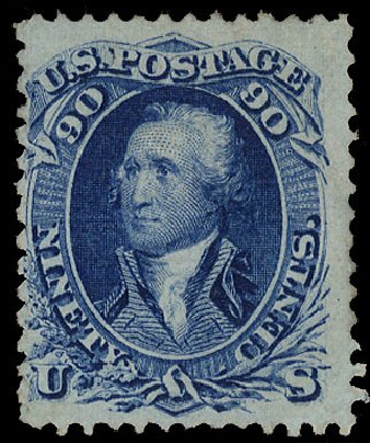 Cost of US Stamp Scott Catalogue #101: 1869 90c Washington Grill. Cherrystone Auctions, Apr 2010, Sale 201004, Lot 137