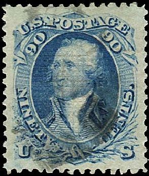 Value of US Stamps Scott Catalog 101: 1869 90c Washington Grill. Regency-Superior, Nov 2014, Sale 108, Lot 237