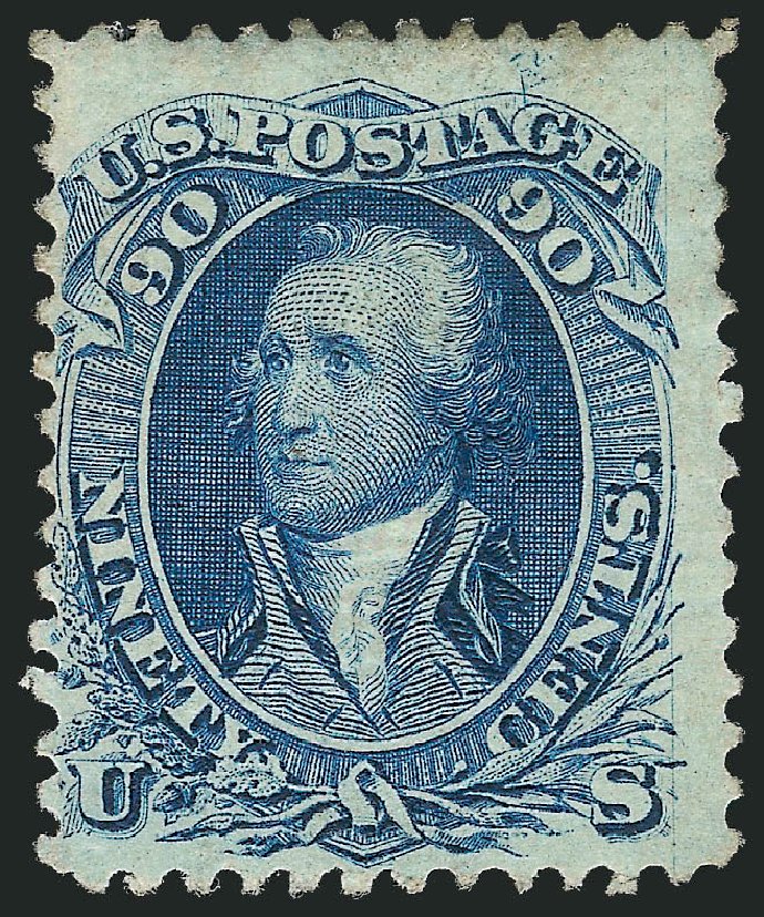 Cost of US Stamp Scott Cat. # 101 - 1869 90c Washington Grill. Robert Siegel Auction Galleries, Mar 2012, Sale 1021, Lot 277