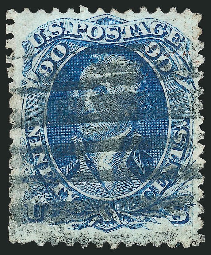 Value of US Stamps Scott Cat. 101: 1869 90c Washington Grill. Robert Siegel Auction Galleries, Sep 2009, Sale 976, Lot 1427