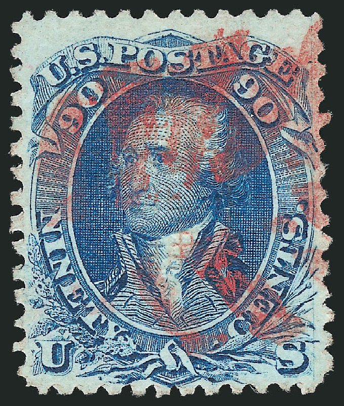Cost of US Stamp Scott # 101: 1869 90c Washington Grill. Robert Siegel Auction Galleries, Dec 2013, Sale 1062, Lot 288