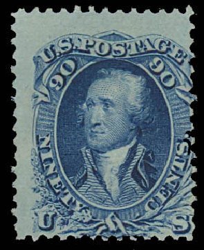 Prices of US Stamps Scott 101: 90c 1869 Washington Grill. Daniel Kelleher Auctions, Aug 2012, Sale 631, Lot 799