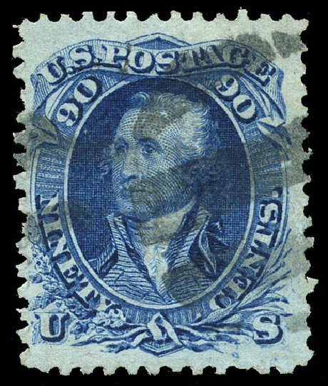 Costs of US Stamps Scott Cat. # 101: 1869 90c Washington Grill. Matthew Bennett International, May 2014, Sale 350, Lot 181