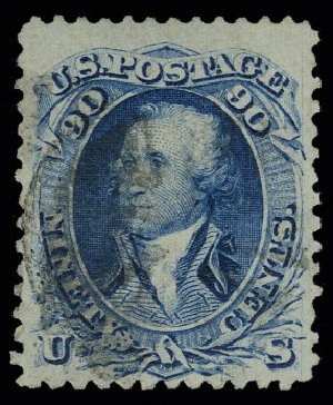 Cost of US Stamp Scott Catalog #101 - 90c 1869 Washington Grill. H.R. Harmer, May 2014, Sale 3005, Lot 1111