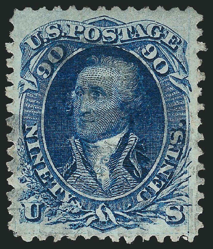 Value of US Stamps Scott Catalog 101 - 90c 1869 Washington Grill. Robert Siegel Auction Galleries, Mar 2011, Sale 1007, Lot 2251
