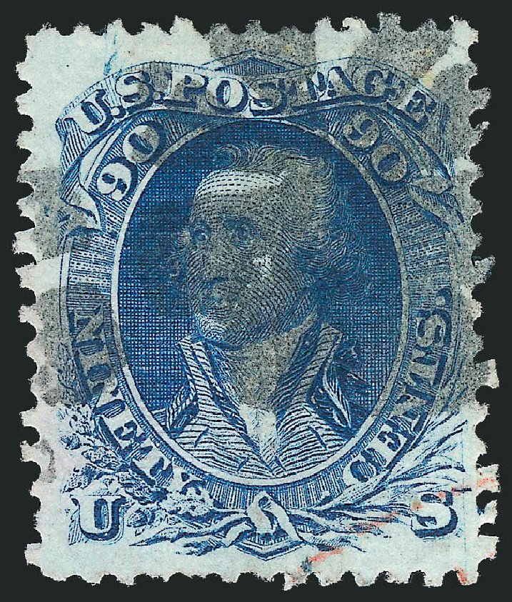 US Stamp Price Scott Catalogue # 101 - 90c 1869 Washington Grill. Robert Siegel Auction Galleries, Oct 2010, Sale 997, Lot 5411