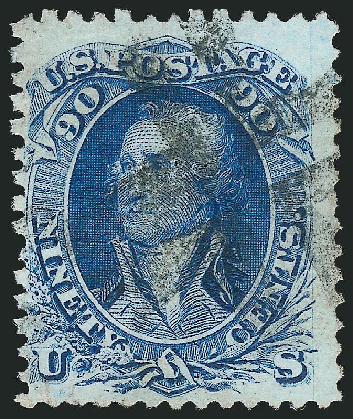 Cost of US Stamps Scott Cat. # 101: 90c 1869 Washington Grill. Robert Siegel Auction Galleries, Oct 2011, Sale 1014, Lot 1264