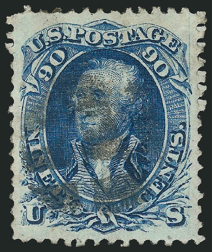 US Stamp Prices Scott 101: 90c 1869 Washington Grill. Robert Siegel Auction Galleries, Dec 2012, Sale 1037, Lot 1624