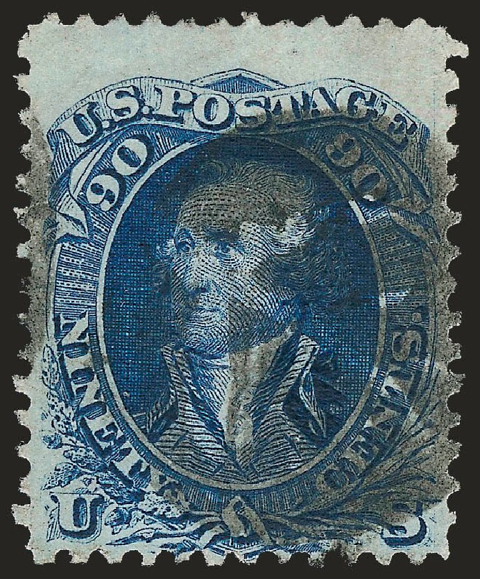 US Stamp Value Scott #101: 90c 1869 Washington Grill. Robert Siegel Auction Galleries, Jun 2010, Sale 992, Lot 2165