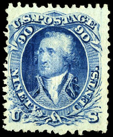Price of US Stamp Scott Catalog # 101: 90c 1869 Washington Grill. Matthew Bennett International, Jun 2008, Sale 328, Lot 592