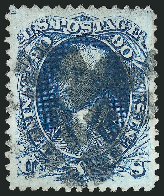 Cost of US Stamp Scott 101: 90c 1869 Washington Grill. Robert Siegel Auction Galleries, Mar 2012, Sale 1019, Lot 422