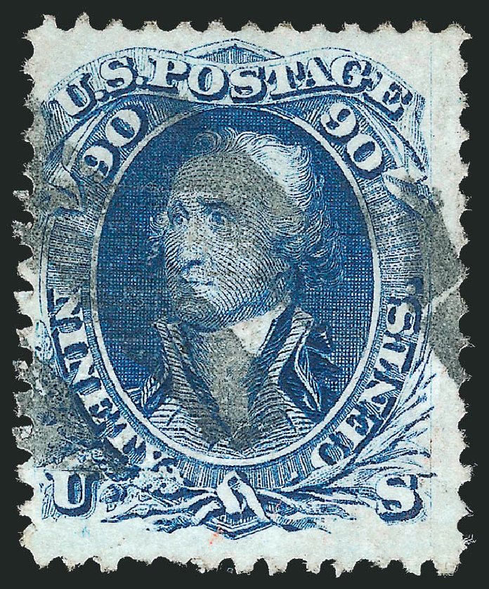 Cost of US Stamp Scott Catalogue #101 - 1869 90c Washington Grill. Robert Siegel Auction Galleries, Apr 2010, Sale 984, Lot 352