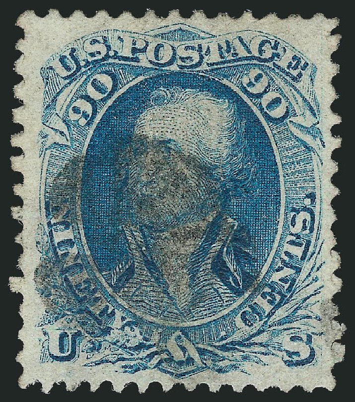 US Stamp Prices Scott Catalogue # 101: 1869 90c Washington Grill. Robert Siegel Auction Galleries, Sep 2010, Sale 993, Lot 512