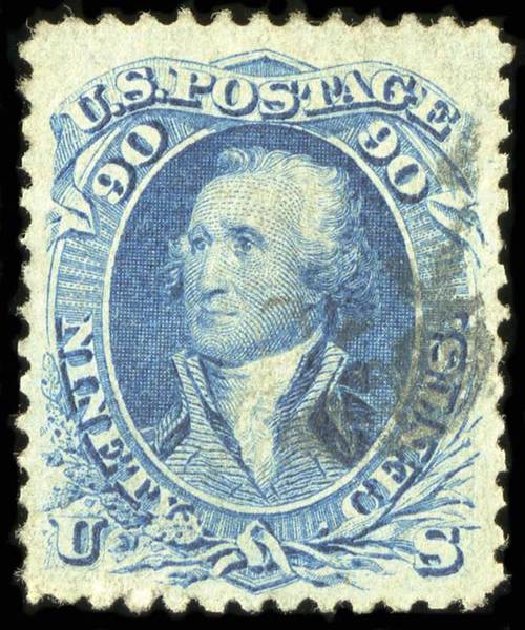 Prices of US Stamp Scott #101: 90c 1869 Washington Grill. Spink Shreves Galleries, Jul 2015, Sale 151, Lot 92