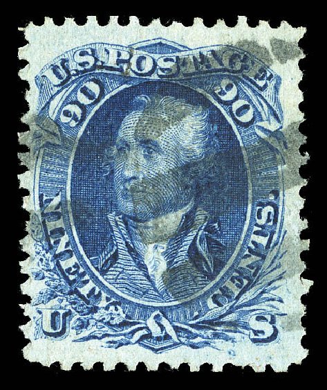 Value of US Stamps Scott Cat. #101: 1869 90c Washington Grill. Matthew Bennett International, Sep 2012, Sale 345, Lot 133