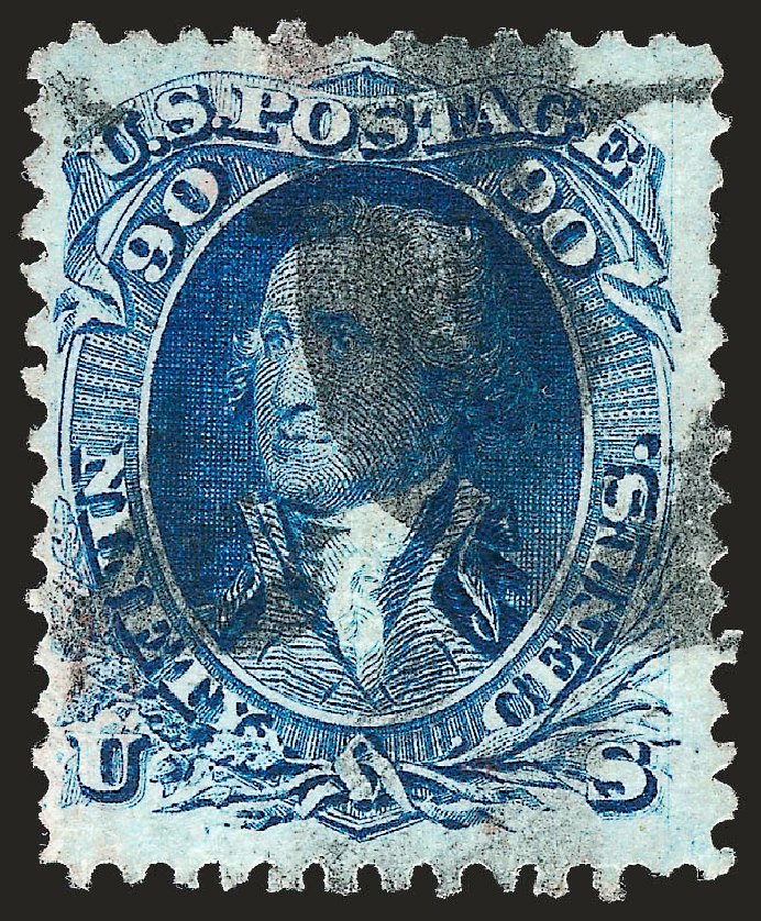 US Stamp Price Scott # 101 - 90c 1869 Washington Grill. Robert Siegel Auction Galleries, Sep 2008, Sale 962, Lot 2363