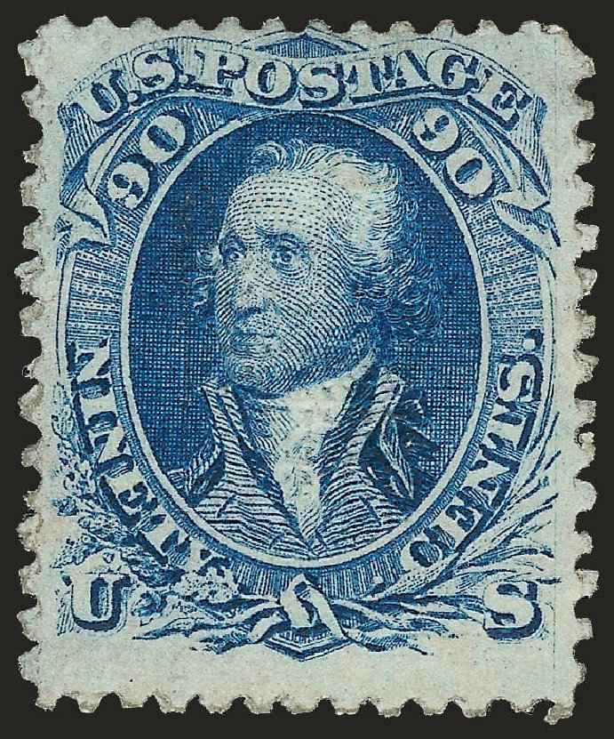 US Stamps Value Scott Catalogue #101: 90c 1869 Washington Grill. Robert Siegel Auction Galleries, Jun 2010, Sale 992, Lot 2163