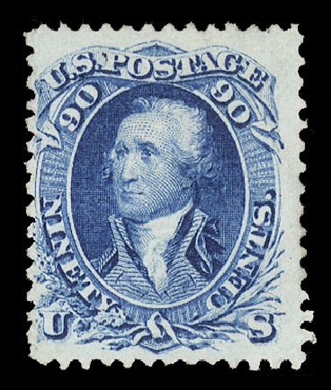 US Stamp Price Scott Cat. #101: 90c 1869 Washington Grill. Cherrystone Auctions, Oct 2012, Sale 201210, Lot 76