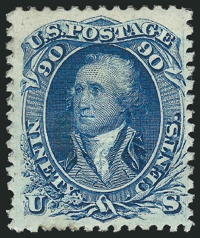 US Stamps Price Scott 101 - 90c 1869 Washington Grill. Robert Siegel Auction Galleries, Mar 2012, Sale 1021, Lot 276