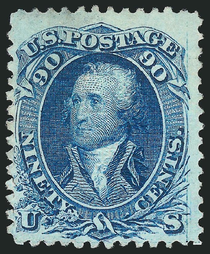 US Stamp Price Scott Catalog # 101 - 90c 1869 Washington Grill. Robert Siegel Auction Galleries, Mar 2013, Sale 1040, Lot 1346