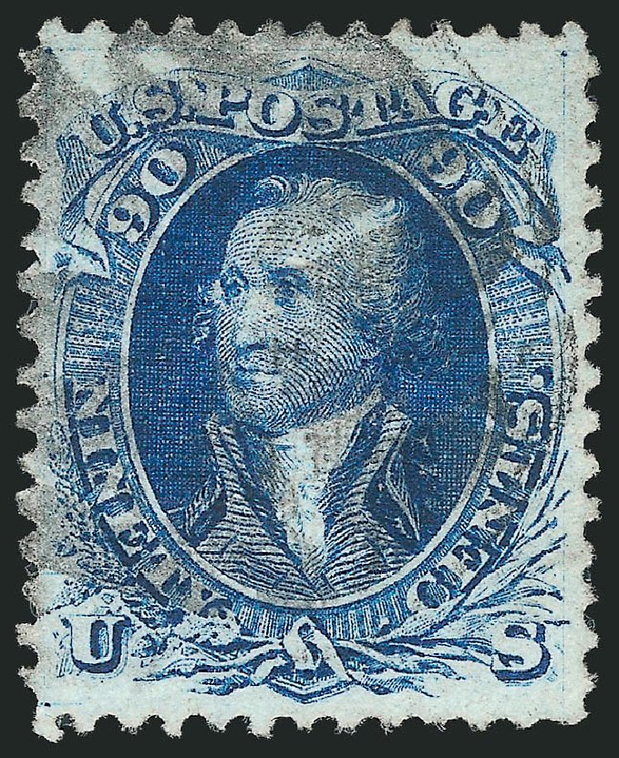 Value of US Stamps Scott Cat. #101: 1869 90c Washington Grill. Robert Siegel Auction Galleries, Apr 2015, Sale 1096, Lot 196