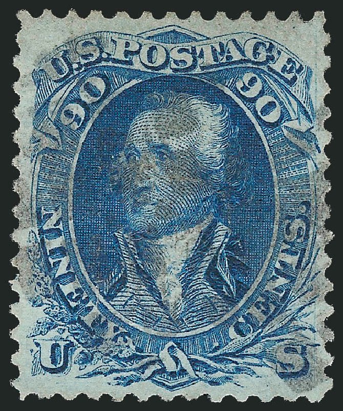 US Stamps Price Scott # 101 - 1869 90c Washington Grill. Robert Siegel Auction Galleries, Sep 2009, Sale 976, Lot 1426