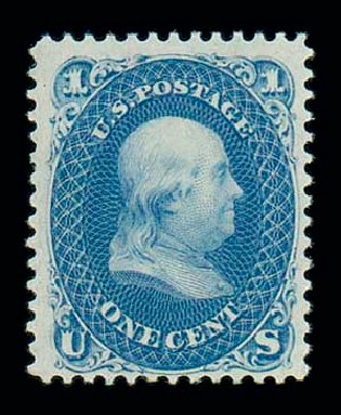 Prices of US Stamp Scott Catalogue 102: 1875 1c Franklin Without Grill. Matthew Bennett International, Dec 2007, Sale 325, Lot 1557