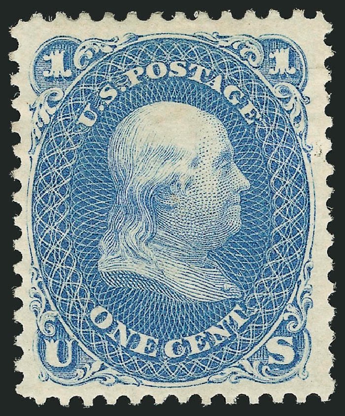 Cost of US Stamps Scott #102: 1875 1c Franklin Without Grill. Robert Siegel Auction Galleries, Oct 2012, Sale 1033, Lot 4057