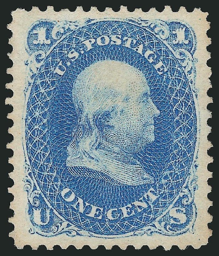 Cost of US Stamps Scott Catalogue # 102: 1c 1875 Franklin Without Grill. Robert Siegel Auction Galleries, Apr 2014, Sale 1068, Lot 118