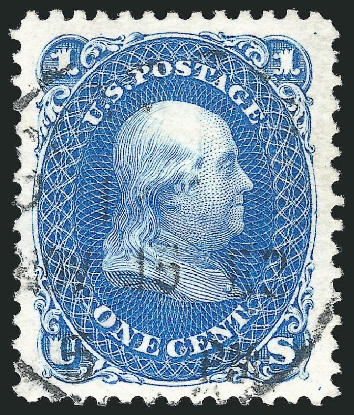 Prices of US Stamp Scott # 102 - 1c 1875 Franklin Without Grill. Robert Siegel Auction Galleries, Dec 2013, Sale 1062, Lot 289