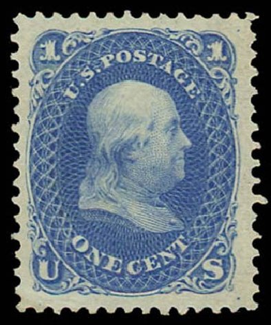 Prices of US Stamp Scott Catalog # 102: 1c 1875 Franklin Without Grill. Daniel Kelleher Auctions, Oct 2011, Sale 626, Lot 121