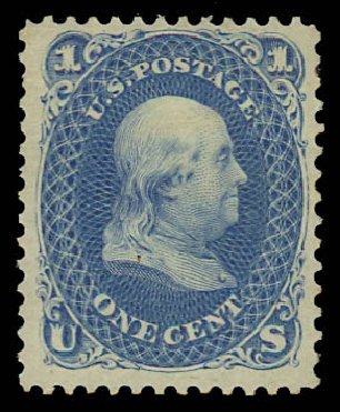 Price of US Stamps Scott #102: 1c 1875 Franklin Without Grill. Daniel Kelleher Auctions, Jul 2011, Sale 625, Lot 734