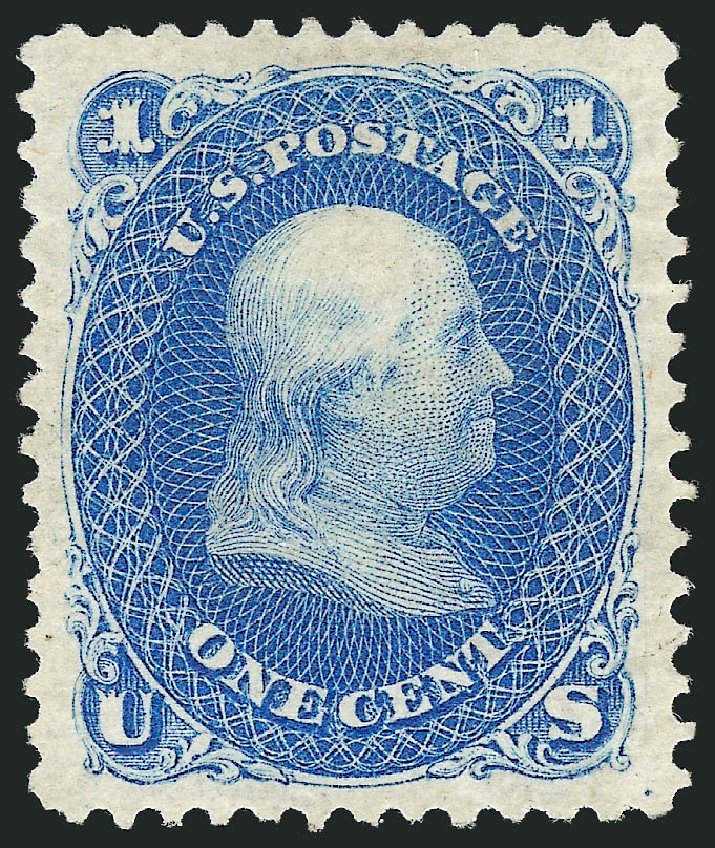 Prices of US Stamp Scott Catalogue #102 - 1875 1c Franklin Without Grill. Robert Siegel Auction Galleries, Oct 2010, Sale 997, Lot 5414