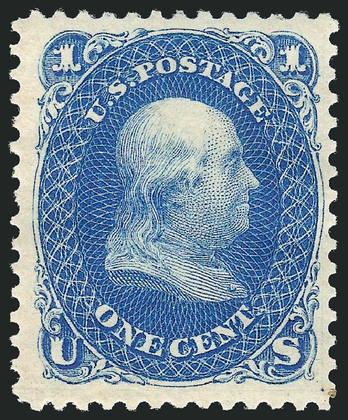 Price of US Stamp Scott Cat. #102: 1c 1875 Franklin Without Grill. Robert Siegel Auction Galleries, Mar 2011, Sale 1007, Lot 2253