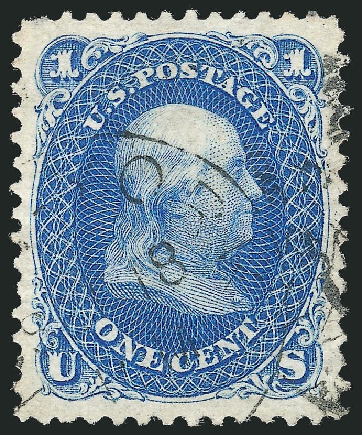 Value of US Stamps Scott #102: 1875 1c Franklin Without Grill. Robert Siegel Auction Galleries, Nov 2012, Sale 1034, Lot 113