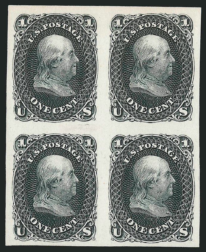 Cost of US Stamps Scott Catalogue 102: 1875 1c Franklin Without Grill. Robert Siegel Auction Galleries, Dec 2012, Sale 1037, Lot 1113