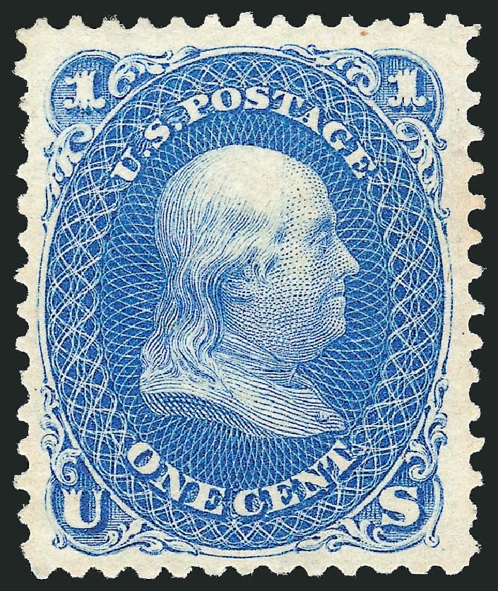 Prices of US Stamps Scott # 102 - 1c 1875 Franklin Without Grill. Robert Siegel Auction Galleries, Oct 2010, Sale 997, Lot 5413