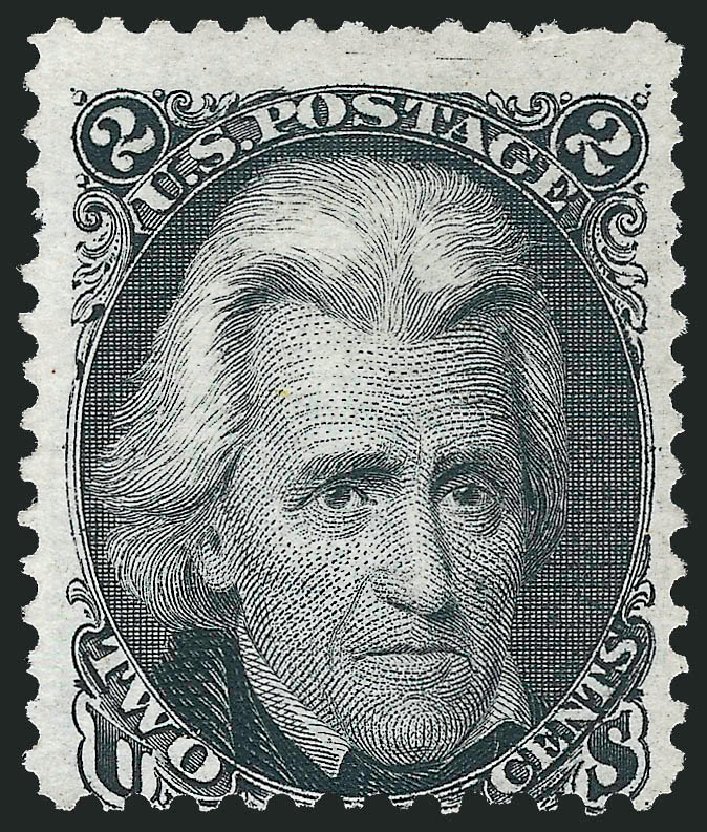 US Stamp Price Scott Cat. 103: 2c 1875 Jackson Without Grill. Robert Siegel Auction Galleries, Oct 2010, Sale 997, Lot 5417