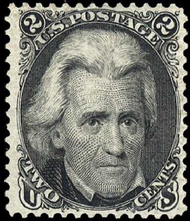 US Stamps Price Scott Cat. #103: 1875 2c Jackson Without Grill. Cherrystone Auctions, Jan 2009, Sale 200901, Lot 118