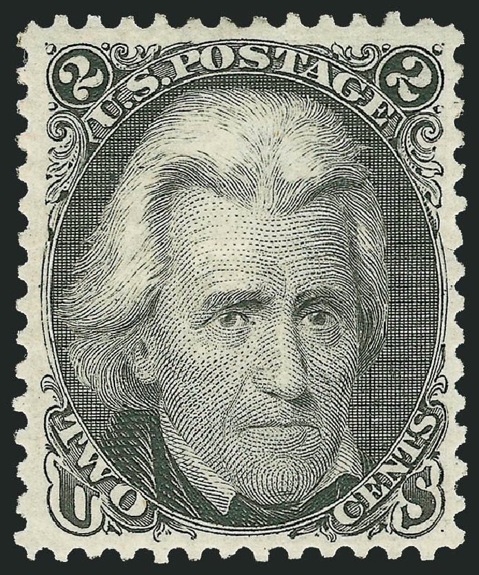 Prices of US Stamps Scott Catalog #103 - 2c 1875 Jackson Without Grill. Robert Siegel Auction Galleries, Nov 2013, Sale 1057, Lot 668