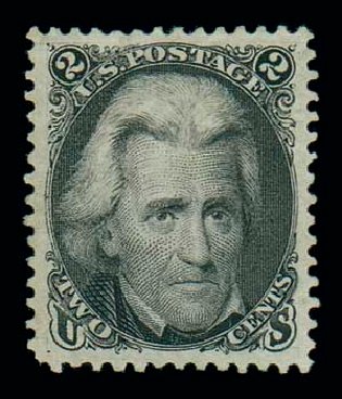 US Stamps Value Scott Catalogue #103 - 2c 1875 Jackson Without Grill. Matthew Bennett International, Oct 2007, Sale 320, Lot 419