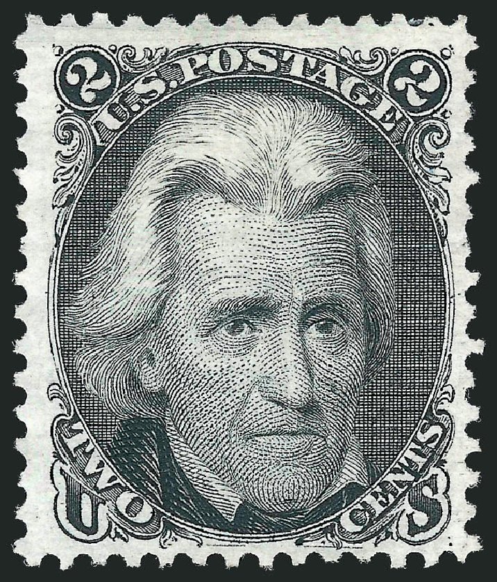 Value of US Stamp Scott Catalogue # 103 - 2c 1875 Jackson Without Grill. Robert Siegel Auction Galleries, Mar 2012, Sale 1021, Lot 279