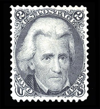 US Stamp Prices Scott Cat. #103 - 2c 1875 Jackson Without Grill. Cherrystone Auctions, Jun 2011, Sale 201106, Lot 30