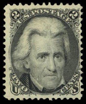 Cost of US Stamp Scott Catalogue 103 - 2c 1875 Jackson Without Grill. Daniel Kelleher Auctions, Mar 2014, Sale 650, Lot 2550