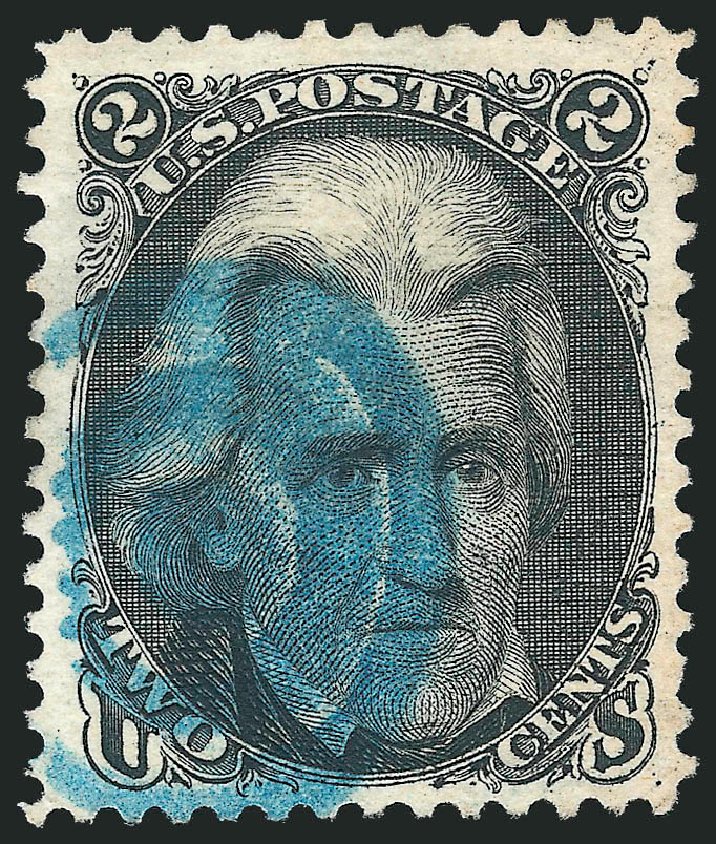 US Stamps Prices Scott Catalogue # 103 - 2c 1875 Jackson Without Grill. Robert Siegel Auction Galleries, Dec 2013, Sale 1062, Lot 290