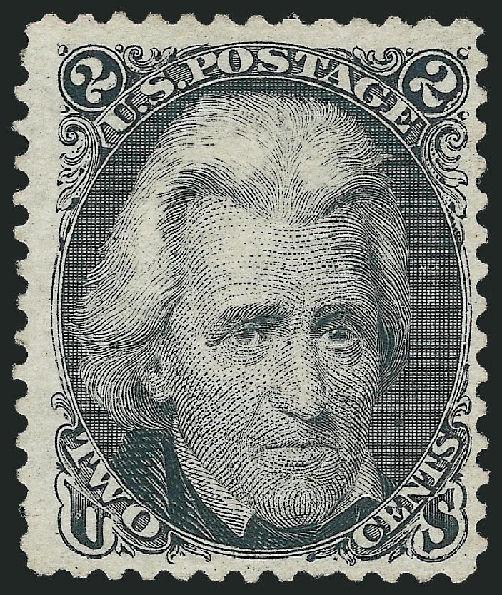 Price of US Stamps Scott Catalog # 103 - 1875 2c Jackson Without Grill. Robert Siegel Auction Galleries, Dec 2012, Sale 1037, Lot 1631