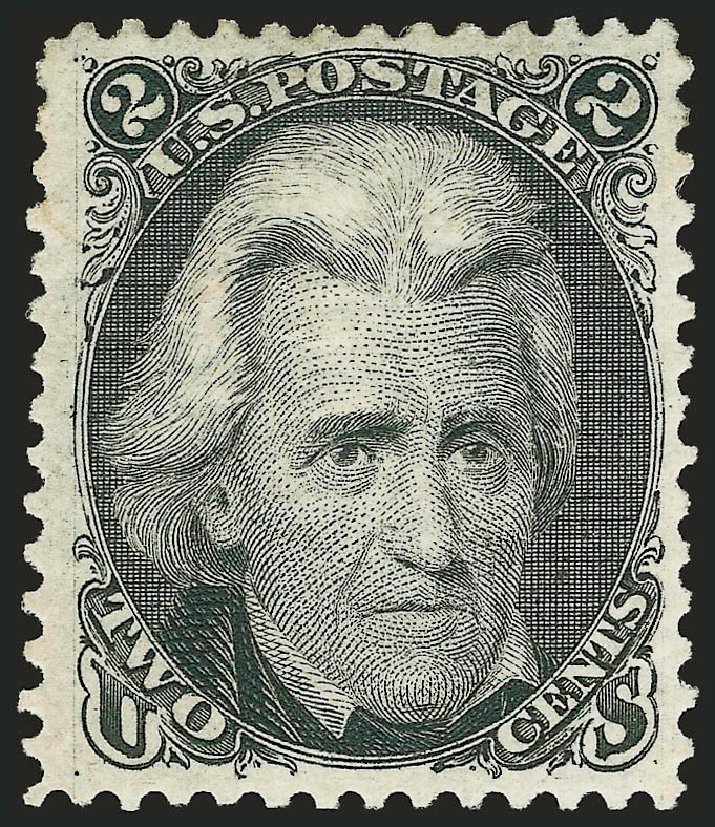 Prices of US Stamps Scott Cat. # 103: 1875 2c Jackson Without Grill. Robert Siegel Auction Galleries, Feb 2010, Sale 983, Lot 71