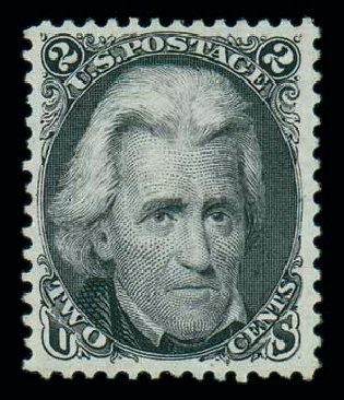 Value of US Stamps Scott Cat. # 103 - 2c 1875 Jackson Without Grill. Matthew Bennett International, Dec 2007, Sale 324, Lot 1084
